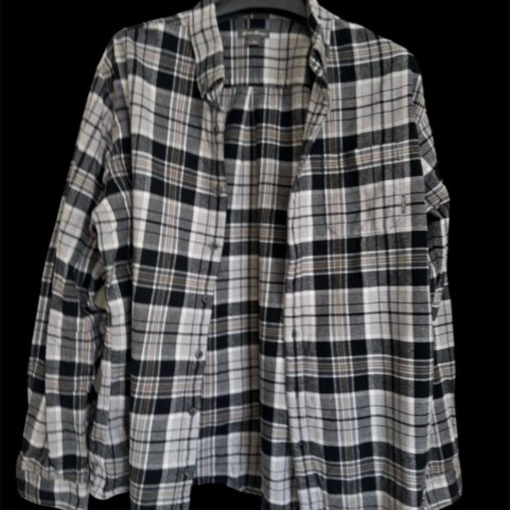 Eddie Bauer Plaid button shirt size TXL 100% cotton - Picture 1 of 6